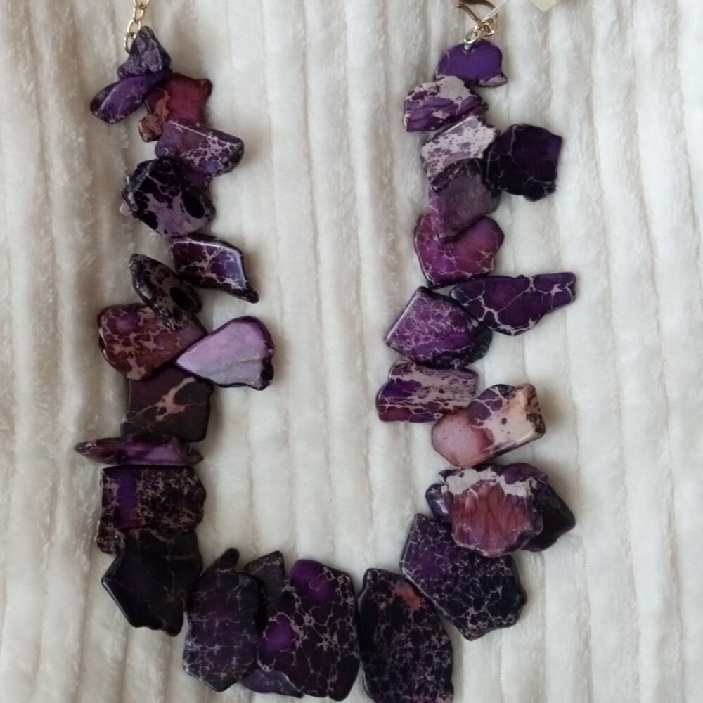 New With Tags Barse Necklace Stone Purple